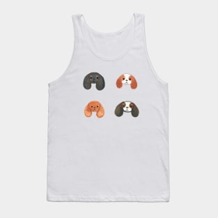 Calieer King Charles Spaniels - Ruby, Black and Tan, Tri-colour and Blenheim Tank Top